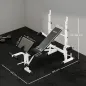 Banco de Musculación Inclinable con Soporte para Barra Ajustable Extensión de Piernas y Curl de Predicador para Gimnasio