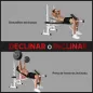 Banco de Musculación Inclinable con Soporte para Barra Ajustable Extensión de Piernas y Curl de Predicador para Gimnasio