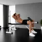 Banco de Musculación Inclinable con Soporte para Barra Ajustable Extensión de Piernas y Curl de Predicador para Gimnasio