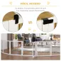 Barrera de Seguridad para Perros Plegable de Madera para Escaleras y Puertas con Soporte de Pie 432x36x70 cm Blanco