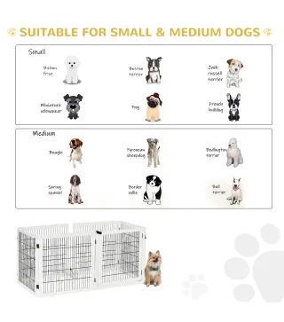 Barrera de Seguridad para Perros Plegable de Madera para Escaleras y Puertas con Soporte de Pie 432x36x70 cm Blanco