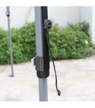 Cenador de Jardín 2,5x2,5x2,7 m con Altura Ajustable Anti-UV Impermeable 4 Bolsas de Arena y Bolsa de Transporte Blanco