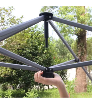 Cenador de Jardín 2,5x2,5x2,7 m con Altura Ajustable Anti-UV Impermeable 4 Bolsas de Arena y Bolsa de Transporte Blanco