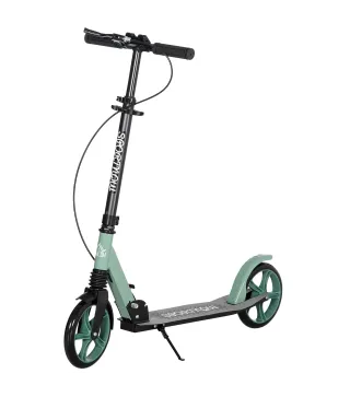 Patinete Plegable para Adultos y Niños de +14 Años Scooter con Manillar Ajustable 91,5x36,5x91-104 cm Verde