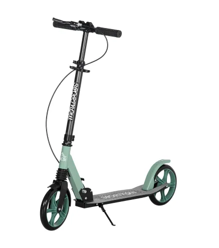 Patinete Plegable para Adultos y Niños de +14 Años Scooter con Manillar Ajustable 91,5x36,5x91-104 cm Verde