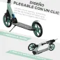 Patinete Plegable para Adultos y Niños de +14 Años Scooter con Manillar Ajustable 91,5x36,5x91-104 cm Verde