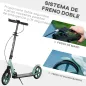 Patinete Plegable para Adultos y Niños de +14 Años Scooter con Manillar Ajustable 91,5x36,5x91-104 cm Verde