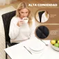 Pack de 4 Sillas de Comedor con Respaldo Alto Tapizadas en Cuero Sintético Patas de Acero Negro