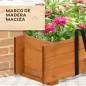 Jardinera de Madera con 2 Ganchos para Colgar para Cultivos Plantas Flores al Exterior 91x18x16,5 cm Natural