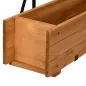 Jardinera de Madera con 2 Ganchos para Colgar para Cultivos Plantas Flores al Exterior 91x18x16,5 cm Natural