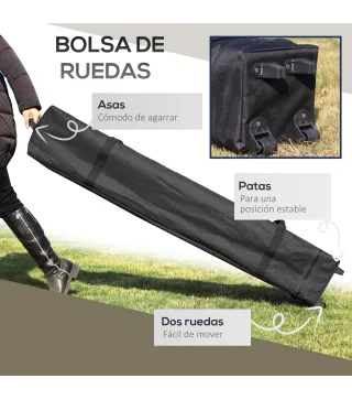 Carpa Plegable Pop-up con Altura Ajustable Protección UV50+ Doble Techo y Mosquiteras 4x4x2,8 m Beige