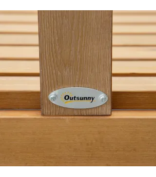 Banco de Jardín de 3 Plazas Banco Exterior de Madera con Respaldo de Listones para Terraza Patio 144x60x77 cm Natural