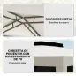 Carpa de Jardín 3x3 m Cenador Gazebo con 4 Mosquiteras Laterales Techo Doble 8 Orificios de Drenaje Marco de Metal Crema