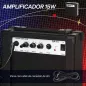 Kit Guitarra Eléctrica de Iniciación con Amplificador 15W Afinador Digital Cuerdas Correa 3 Púas y Funda Negro