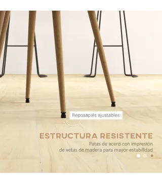 Pack de 2 Sillas de Comedor Sillas de Cocina Tapizadas de Tela de Lino con Patas de Acero Carga 120 kg 50x52x83 cm Gris