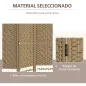 Biombo Separador de Ambientes de 3 Paneles Plegable de Cuerda de Papel 120x170cm Decoración para Dormitorio Natural