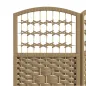 Biombo Separador de Ambientes de 3 Paneles Plegable de Cuerda de Papel 120x170cm Decoración para Dormitorio Natural