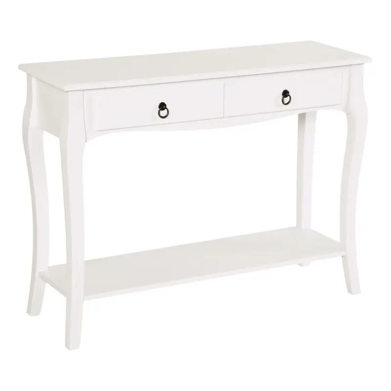 Mesa Consola Aparador Salón Comedor Mueble Recibidor Mesa Auxiliar con Cajones y Estante Diseño Elegante 100x33x75cm Madera Colo