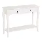 Mesa Consola Aparador Salón Comedor Mueble Recibidor Mesa Auxiliar con Cajones y Estante Diseño Elegante 100x33x75cm Madera Colo