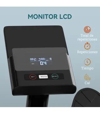 Máquina de Remo para Casa con 12 Niveles de Resistencia Hidráulica Pantalla LCD para Entrenaminto en Gimnasio Negro