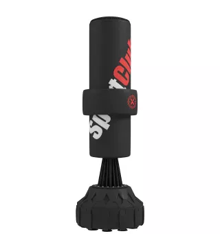 Saco de Boxeo de Pie 175 cm para Adultos Altura Ajustable de Banda Base Rellenable con Ventosas Amortiguador Negro