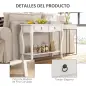 Mesa Consola Aparador Salón Comedor Mueble Recibidor Mesa Auxiliar con Cajones y Estante Diseño Elegante 100x33x75cm Madera Colo