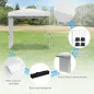 Carpa Plegable de Jardín de 2,5x2,5 m con Altura Ajustable Anti-UV con 1 Pared Lateral y Bolsas de Arena Blanco