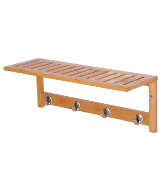 Perchero de Pared de Bambú