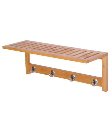 Perchero de Pared de Bambú