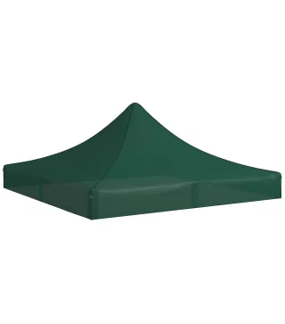 Techo de Repuesto para Carpa Plegable de Tela Oxford 3x3 m con Techo Puntiagudo Impermeable y Anti-UV Verde Oscuro