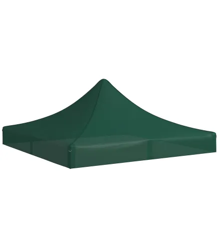 Techo de Repuesto para Carpa Plegable de Tela Oxford 3x3 m con Techo Puntiagudo Impermeable y Anti-UV Verde Oscuro
