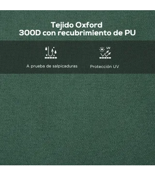 Techo de Repuesto para Carpa Plegable de Tela Oxford 3x3 m con Techo Puntiagudo Impermeable y Anti-UV Verde Oscuro