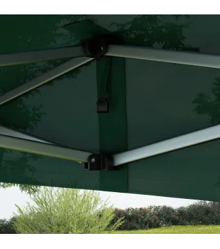 Techo de Repuesto para Carpa Plegable de Tela Oxford 3x3 m con Techo Puntiagudo Impermeable y Anti-UV Verde Oscuro