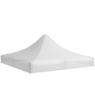 Techo de Repuesto para Carpa Plegable de Tela Oxford 3x3 m con Techo Puntiagudo Impermeable y Anti-UV Blanco