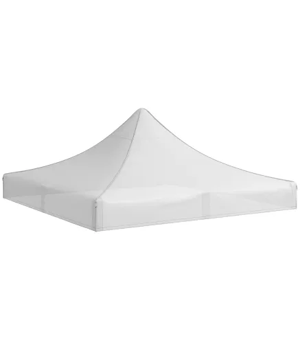 Techo de Repuesto para Carpa Plegable de Tela Oxford 3x3 m con Techo Puntiagudo Impermeable y Anti-UV Blanco