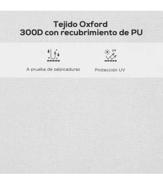 Techo de Repuesto para Carpa Plegable de Tela Oxford 3x3 m con Techo Puntiagudo Impermeable y Anti-UV Blanco