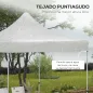 Techo de Repuesto para Carpa Plegable de Tela Oxford 3x3 m con Techo Puntiagudo Impermeable y Anti-UV Blanco