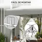 Techo de Repuesto para Carpa Plegable de Tela Oxford 3x3 m con Techo Puntiagudo Impermeable y Anti-UV Blanco