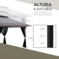 Carpa Plegable Pop-up con Altura Ajustable Protección UV50+ Doble Techo y Mosquiteras 4x4x2,8 m Gris Claro
