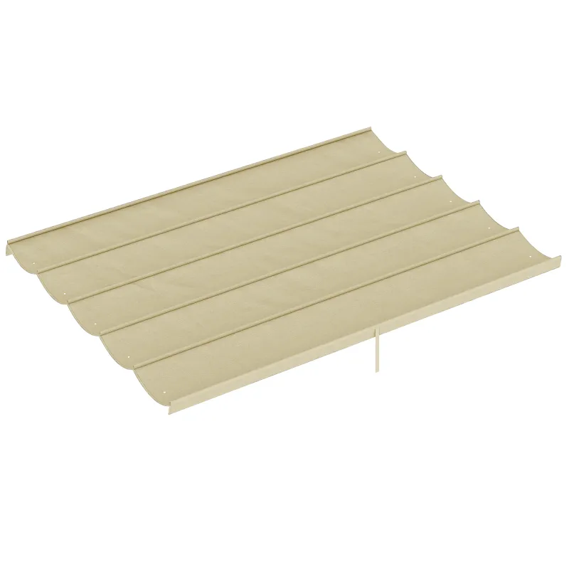 Techo de Repuesto Retráctil 3,5x2,6 m para Marco de 4x3 m Toldo de Tela Solo para Cenador Jardín con 10 Orificios Beige