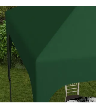 Carpa de Jardín 2,5x2,5x2,68 m Protección UV 50+ Ajustable en Altura con 4 Bolsas de Arena y Bolsa de Transporte Verde