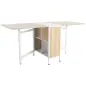 Mesa Plegable de Comedor, Mesa de Cocina Plegable, con Alas Abatibles, 4 Compartimentos, 3 Formas, Hasta 4 Personas, para Salón,