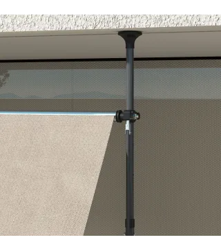 Toldo Manual Retráctil con Manivela 350x120x210-300 cm con Altura Ajustable Impermeable y Anti-UV Arena