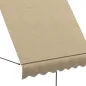 Toldo Manual Retráctil con Manivela 200x120x210-300 cm con Altura Ajustable Impermeable y Anti-UV Beige
