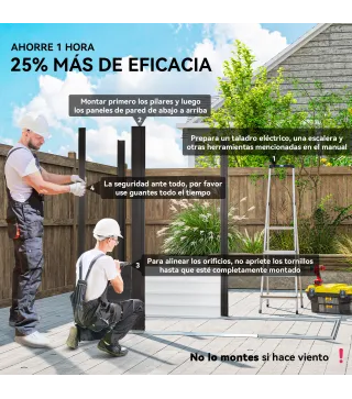 Caseta de Jardín Exterior 190x131x188 cm Cobertizo Metálico con 2 Ventilaciones y Puerta para Herramientas Gris