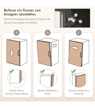 Alacena de Cocina Mueble Auxiliar de Cocina con 5 Puertas Estante Ajustable y Encimera de Microondas 100x40x180cm Gris