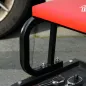 Taburete de Taller Móvil con Ruedas Bandeja para Herramientas y Estructura de Acero Carga 100 kg para Garaje Rojo