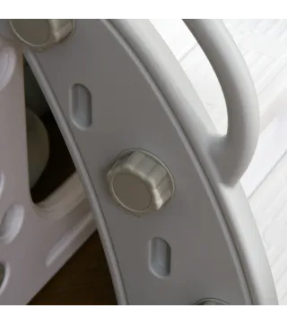 Tobogán Infantil 5 en 1 con Canasta de Baloncesto Telescopio Escalador y Cesta Inferior para Interior Blanco y Gris