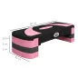 Step de Aeróbic para Fitness Antideslizante con Altura Regulable 3 Niveles de 10/15/20 cm Carga 150 kg 80x31x20 cm Rosa Step de Aeróbic para Fitness Antideslizante con Altura Regulable 3 Niveles de 10/15/20 cm Carga 150 kg 80x31x20 cm Rosa