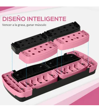 Step de Aeróbic para Fitness Antideslizante con Altura Regulable 3 Niveles de 10/15/20 cm Carga 150 kg 80x31x20 cm Rosa